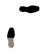 Bai Bu, swing step 90-degrees outward, releasing the heel of the back foot.